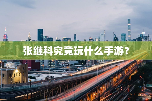 张继科究竟玩什么手游？