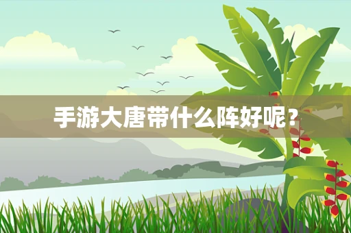 手游大唐带什么阵好呢？