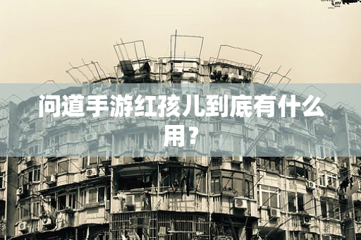 问道手游红孩儿到底有什么用？
