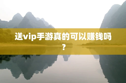 送vip手游真的可以赚钱吗？