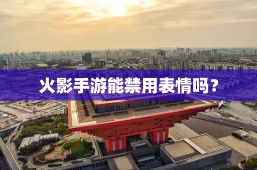 火影手游能禁用表情吗？