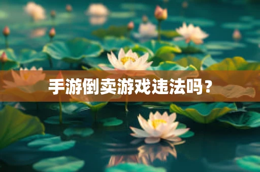 手游倒卖游戏违法吗？