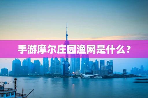 手游摩尔庄园渔网是什么？