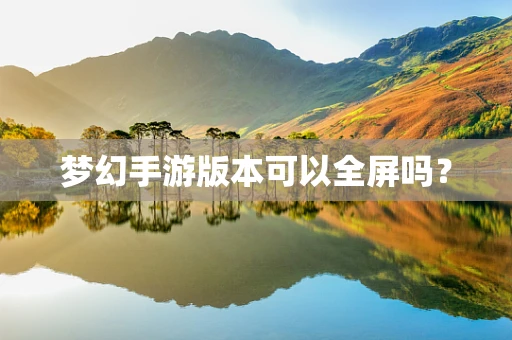 梦幻手游版本可以全屏吗？